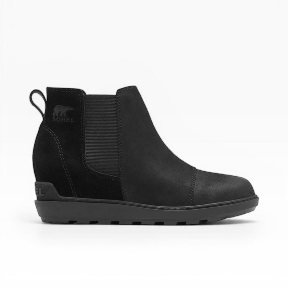 Sorel Evie II Waterproof Black Chelsea Booties – Sz 8.5